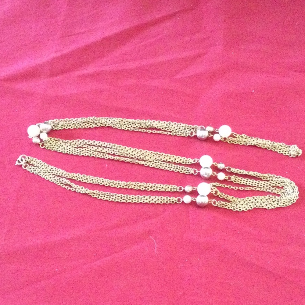 CLEARANCE Extra Long Goldtone Necklace